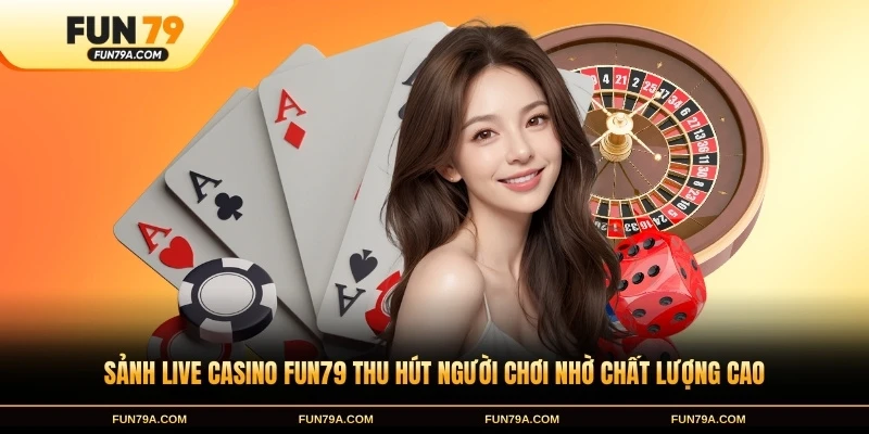 Sảnh live casino FUN79 thu hút người chơi nhờ chất lượng cao